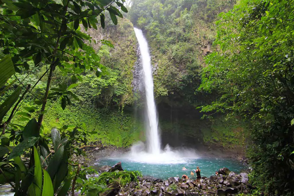 Swimming in the lagoon at La Fortuna waterfall 2